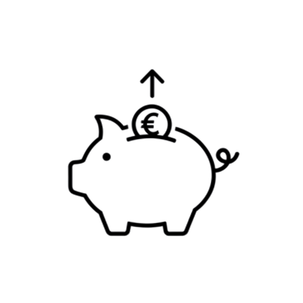 Icon für Geringere Gesamtbetriebskosten: 